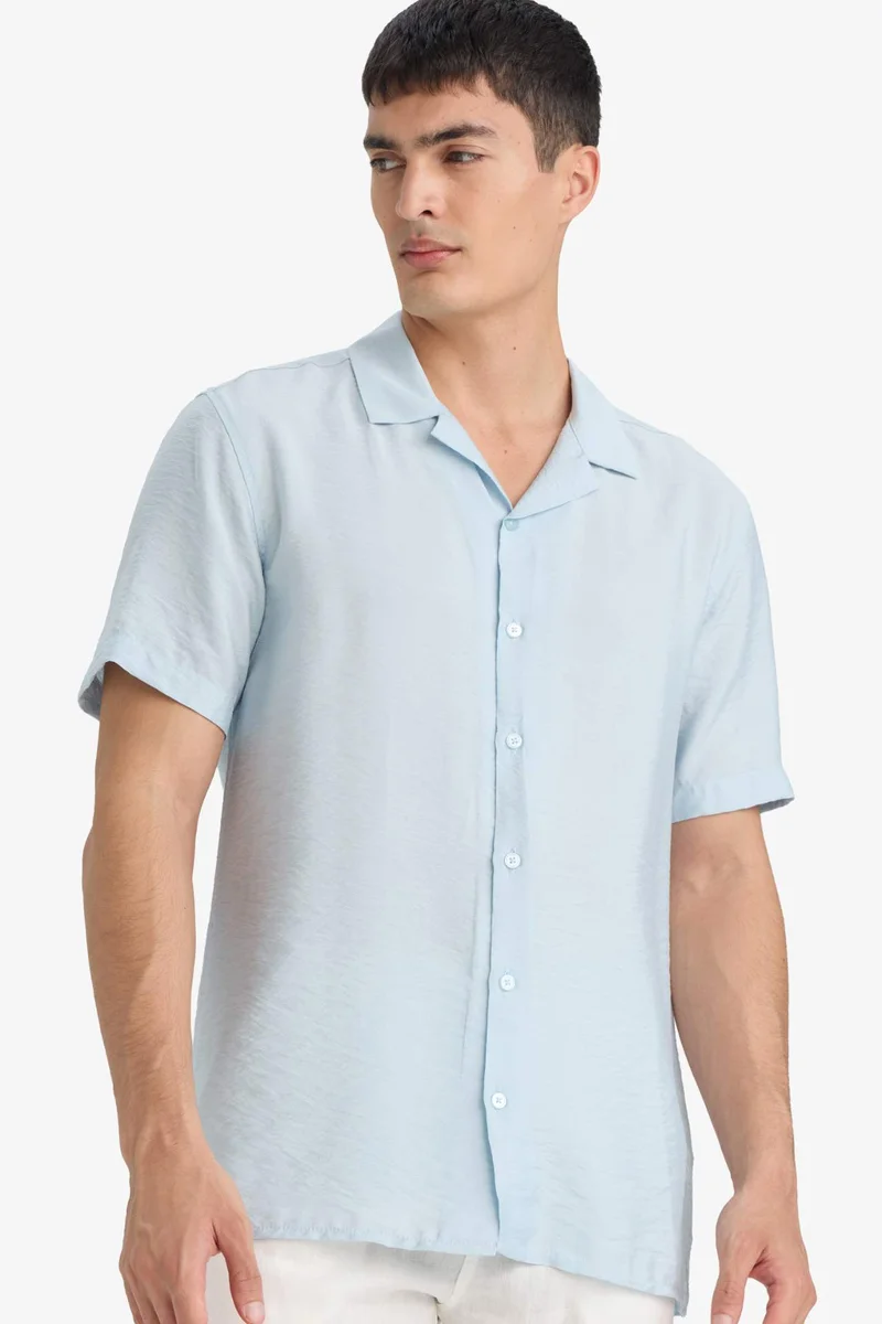 ديفاكتو Modern Fit Summer Polo Neck Basic Aerobin Shirt