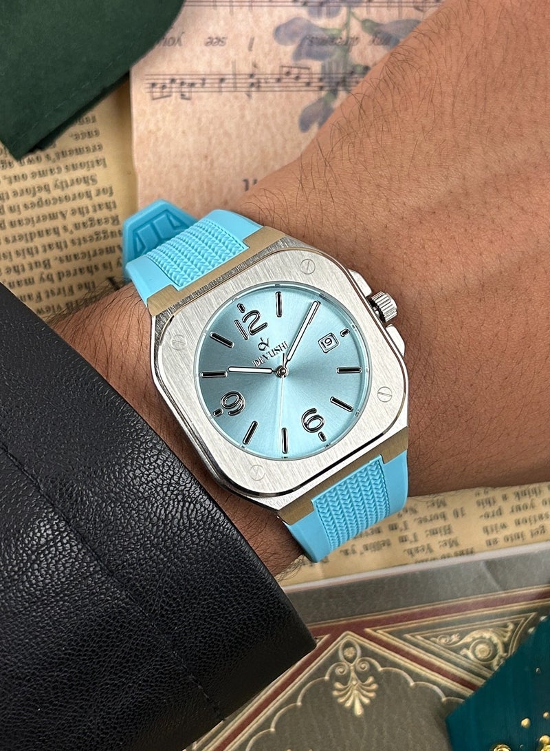 ديفوشي ساعة رجاليه بسوار ربل ناعم ضد الماء - Image 1