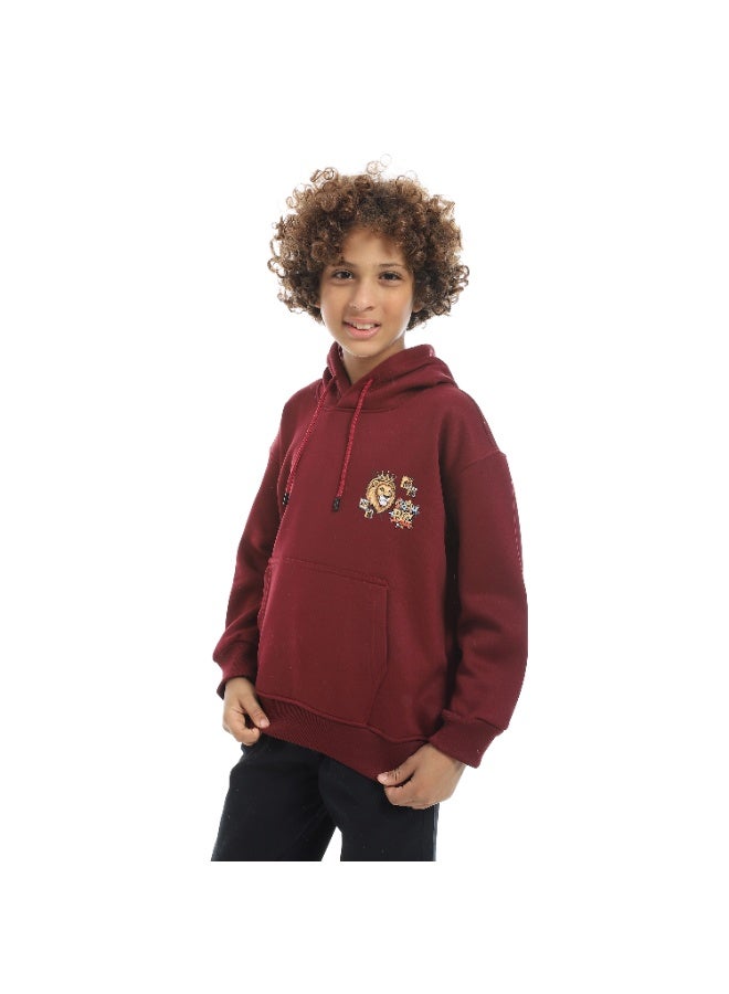 سيزار هودي  أولادي ميلتون شتوي مزود بطباعات علي الصدر والضهر - Image 2