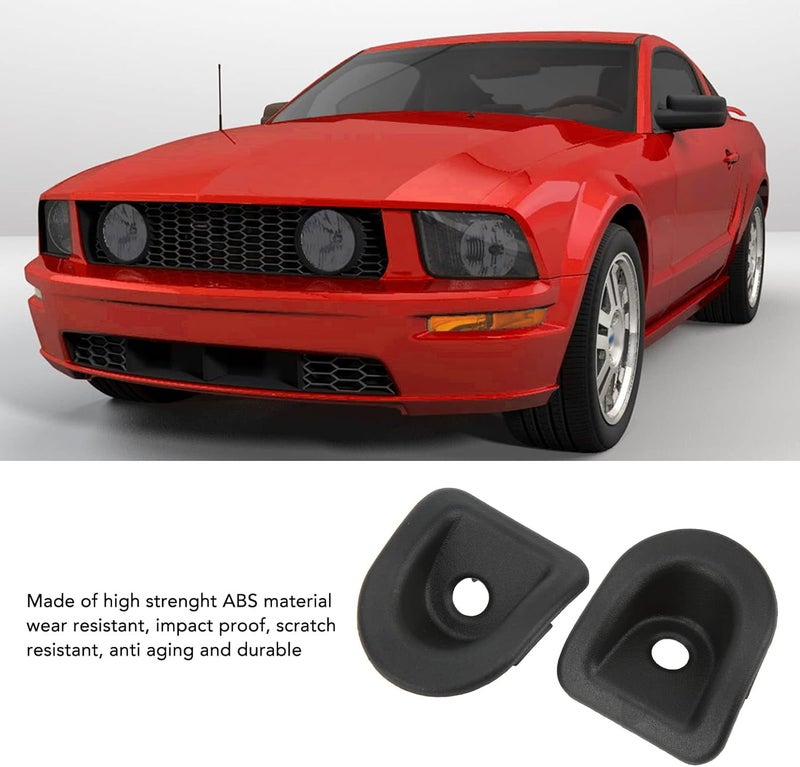 woobles 2 Pcs Left Driver Door Panel Trim 7R3Z 63220A51 AC Door Lock Knob Grommet Door Trim Panel Bezels Replacement for Mustang 2006\u20112014 (Black) Black - Image 3