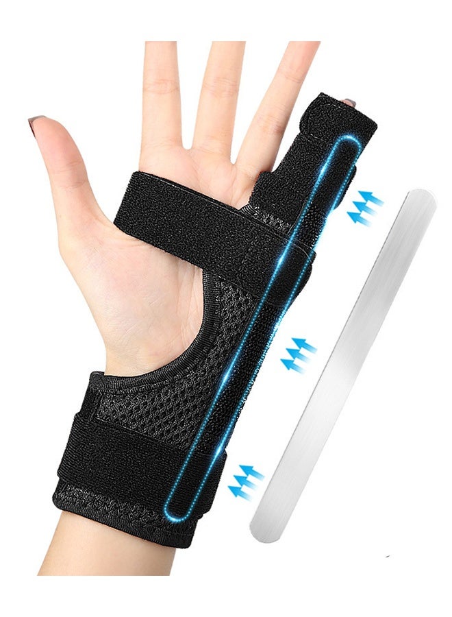 KANGLI 1 Pcs Boxer Finger Splint and pinky Splint Support for Trigger Finger boxer's Fracture Finger Fracture Tendonitis Metacarpal Fracture Sprains Fits Both Left and Right Hand - Image 1