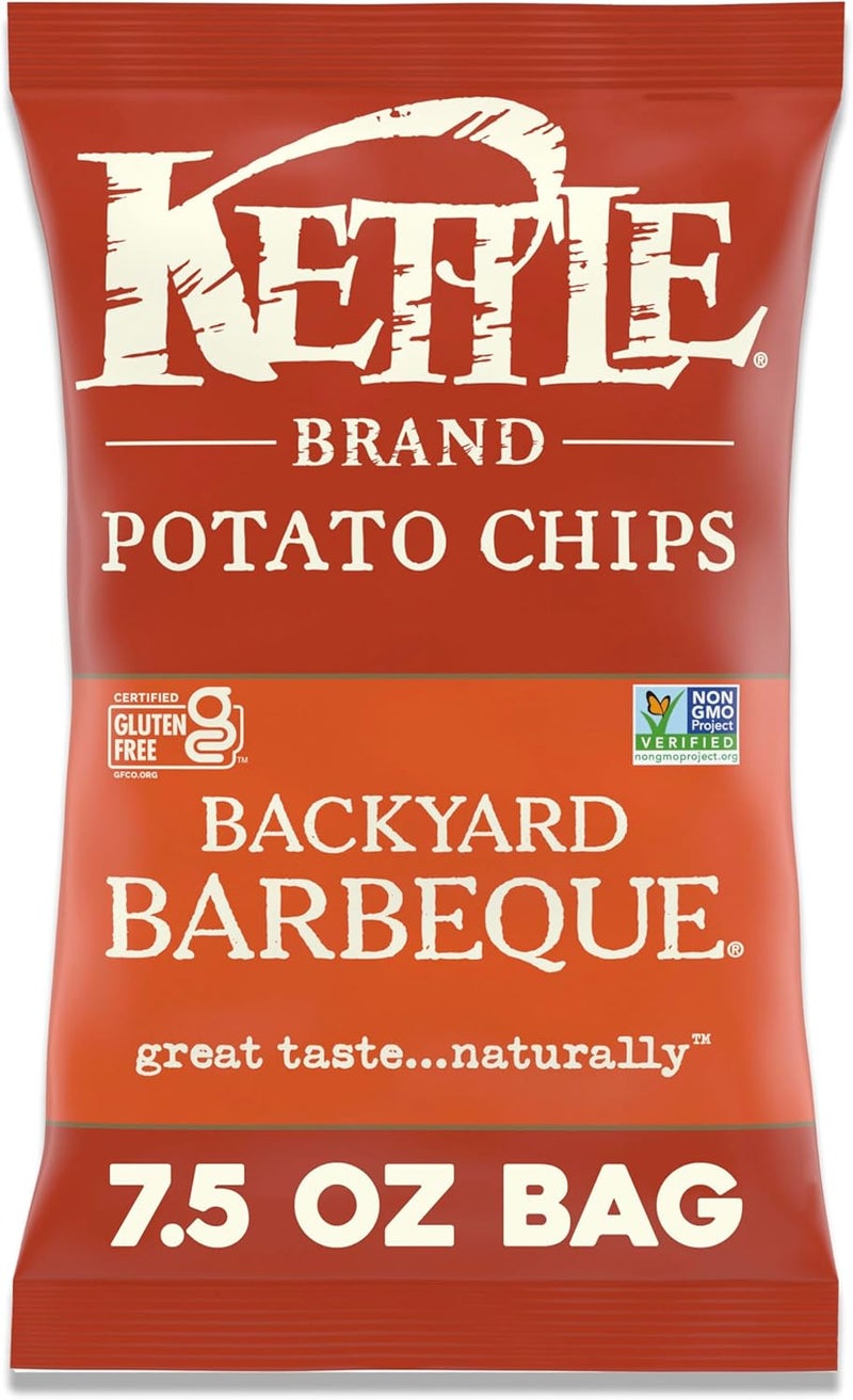 Kettle Brand Backyard Barbeque Potato Chips, 7.5 Oz Bag - Bold Flavor and Crunchy Texture - Image 1