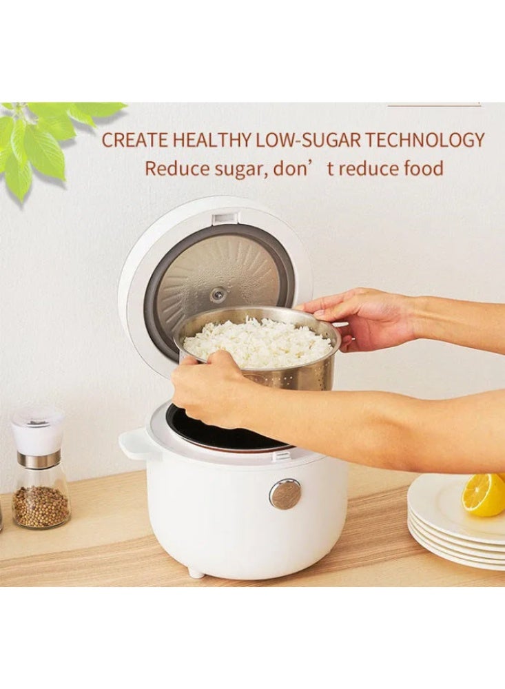 Taalk Taalk 2L Low-Sugar Electric Rice Cooker – Stainless Steel Multi-Cooker with 24H Preset and 4 Cooking Modes  - Image 1