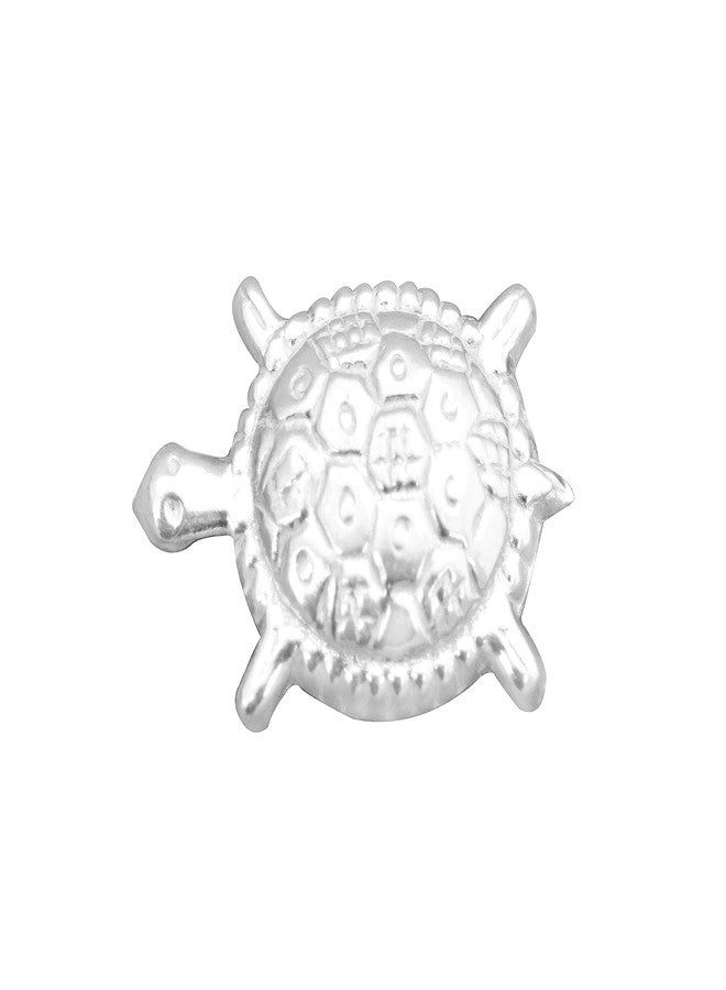 KMJ Pure Silver(chandi) Tortoise/Turtle for Bring Good Luck, chandi ka kachua (wt. 1 Gram) - Image 1