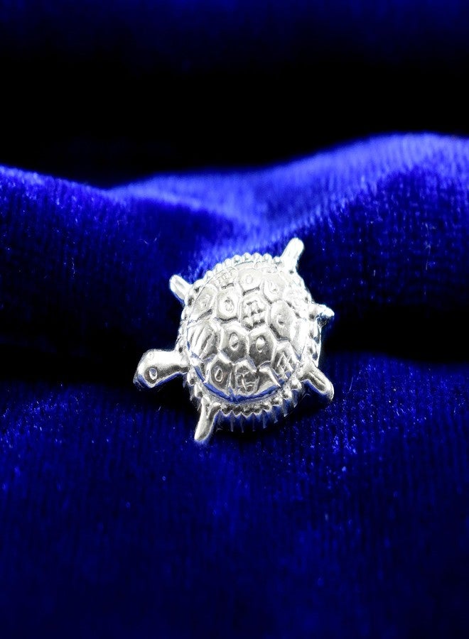 KMJ Pure Silver(chandi) Tortoise/Turtle for Bring Good Luck, chandi ka kachua (wt. 1 Gram) - Image 3