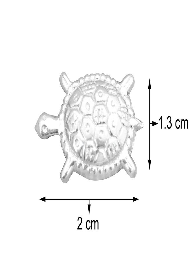 KMJ Pure Silver(chandi) Tortoise/Turtle for Bring Good Luck, chandi ka kachua (wt. 1 Gram) - Image 2