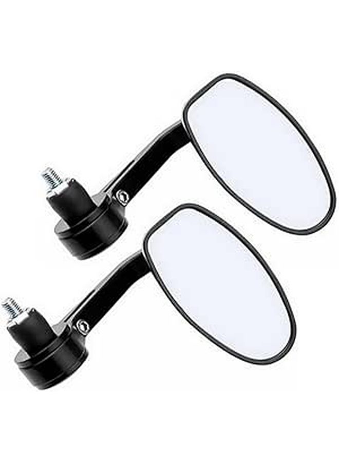 Universal 22mm Aluminum Motorcycle Handlebar Side Mirror Pair for Scooters - Image 1
