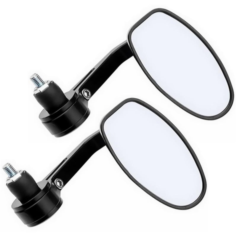 Universal 22mm Aluminum Motorcycle Handlebar Side Mirror Pair for Scooters - Image 2