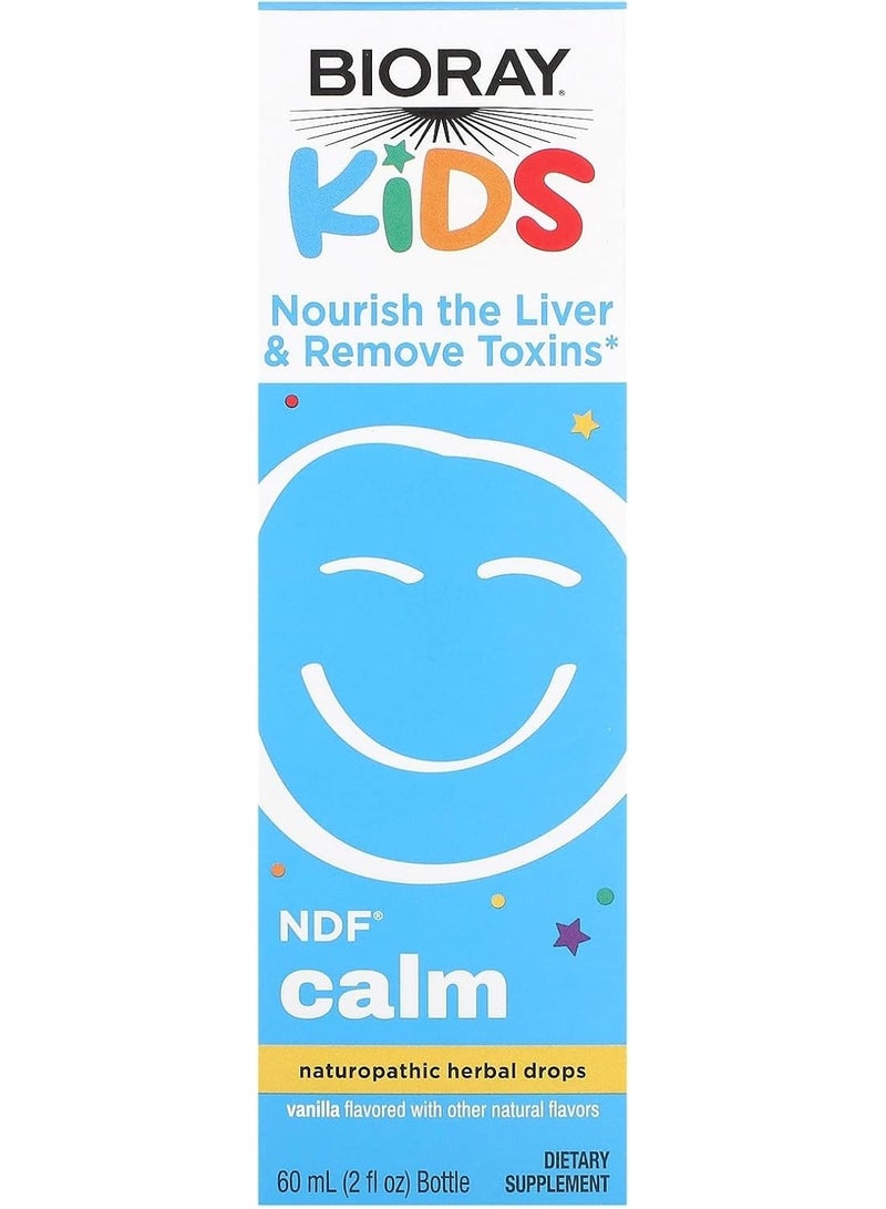 Bioray Inc Kids NDF Calm, Nourish the Liver & Remove Toxins Vanilla Flavor Herbal Drops (2fl. oz,59ml) - Image 1