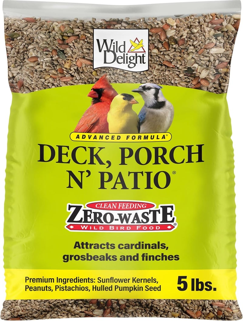 Wild Delight Deck, Porch N' Patio No Waste Bird Food, 5 lb - Image 1