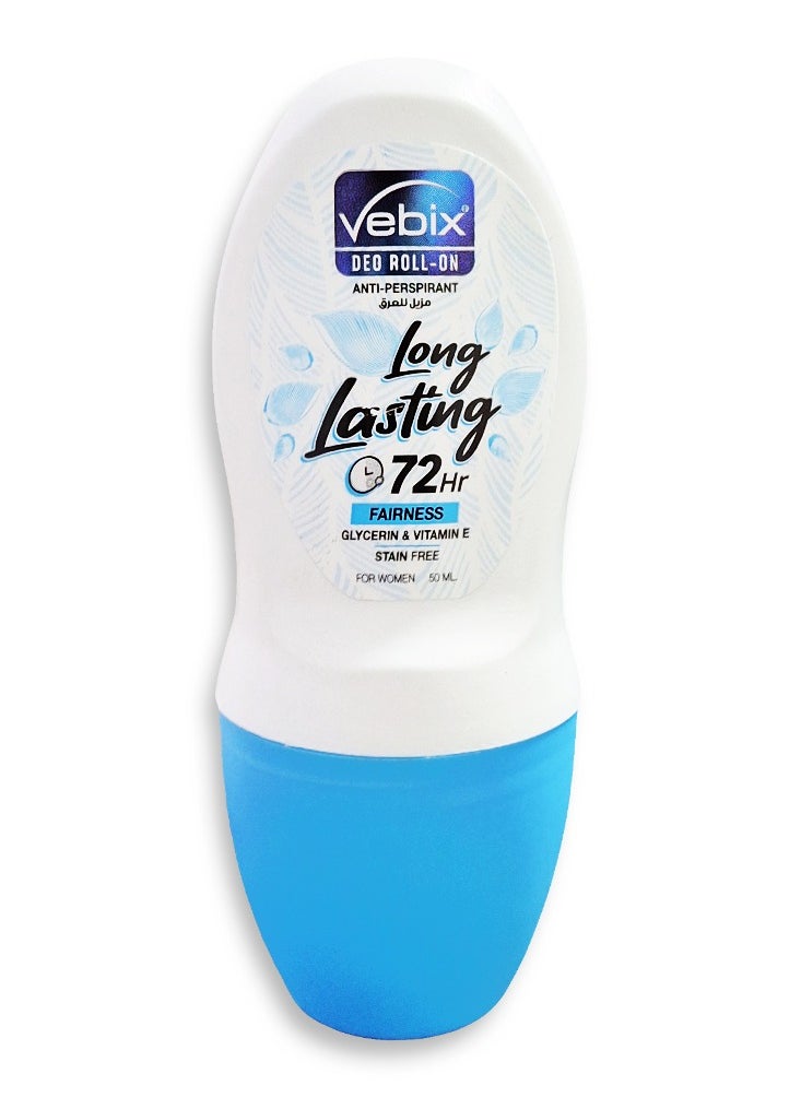 Vebix - Deodorant 50 ml with glycerin and vitamin E for women keeps the skin moist and soft for up to 72 hours - Image 1