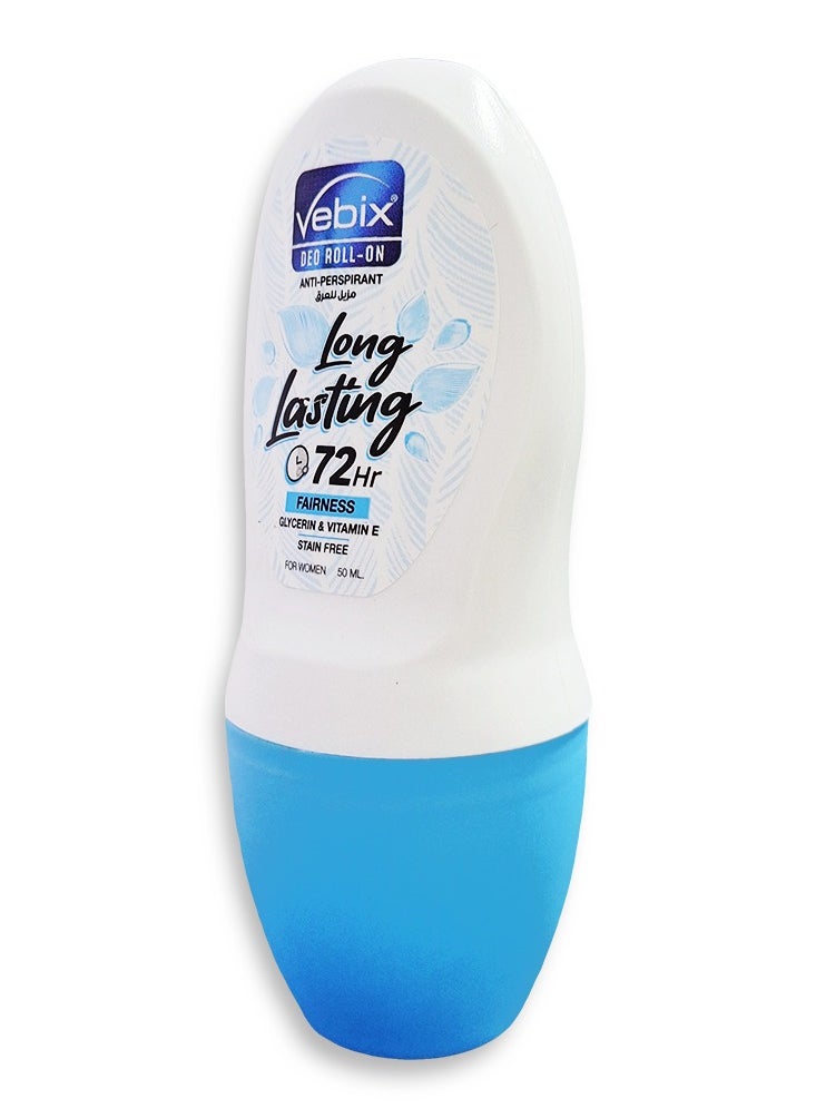 Vebix - Deodorant 50 ml with glycerin and vitamin E for women keeps the skin moist and soft for up to 72 hours - Image 1