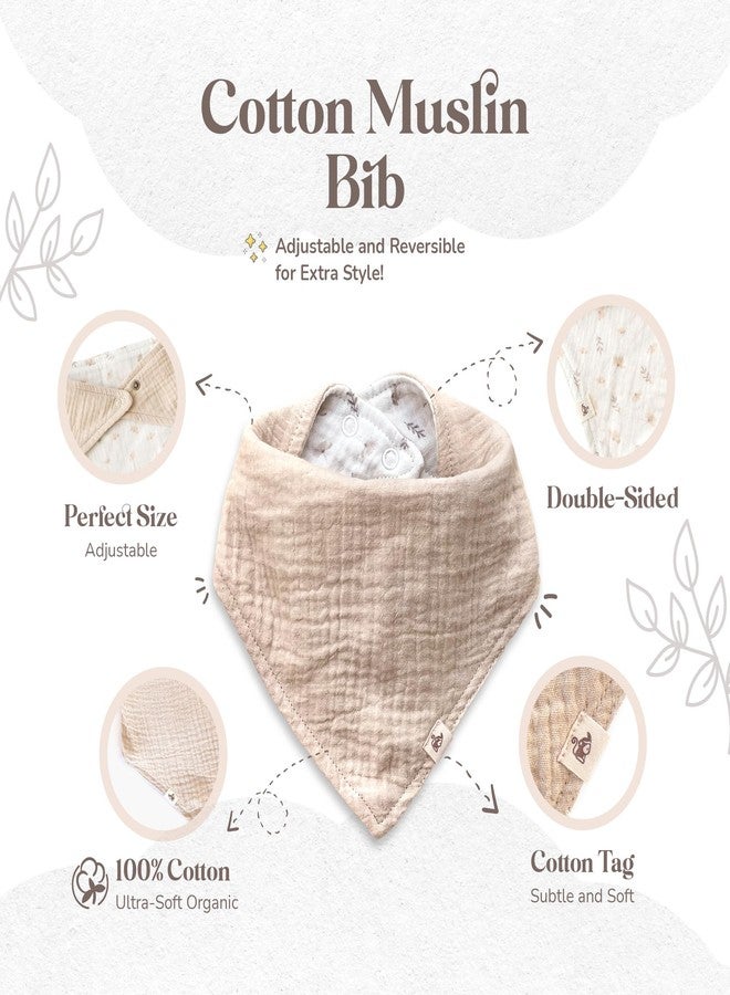 Mikito Organic Cotton Newborn Gift Box, Unisex Baby Gift Set incl. Muslin Lovey Comforter + Bandana Bib + Wooden Teether + Birth Announcement Sign - Image 4