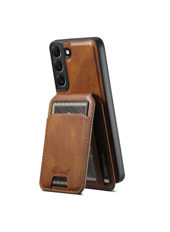 Suteni Case For Samsung Galaxy S22 5G H15 Oil Eax Leather Detachable Wallet Back Phone Case - Image 3