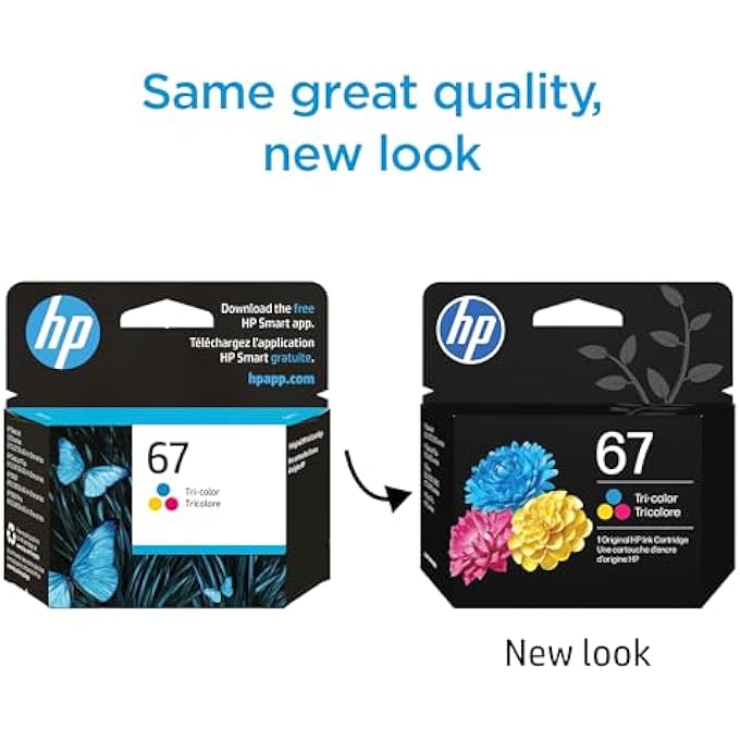 67 TRI-COLOR INK CARTRIDGE FOR PRINTERS | WORKS WITH DESKJET 1255, 2700, 4100 SERIES; ENVY 6000, 6400 SERIES | ELIGIBLE FOR INSTANT INK | 3YM55AN - Image 3