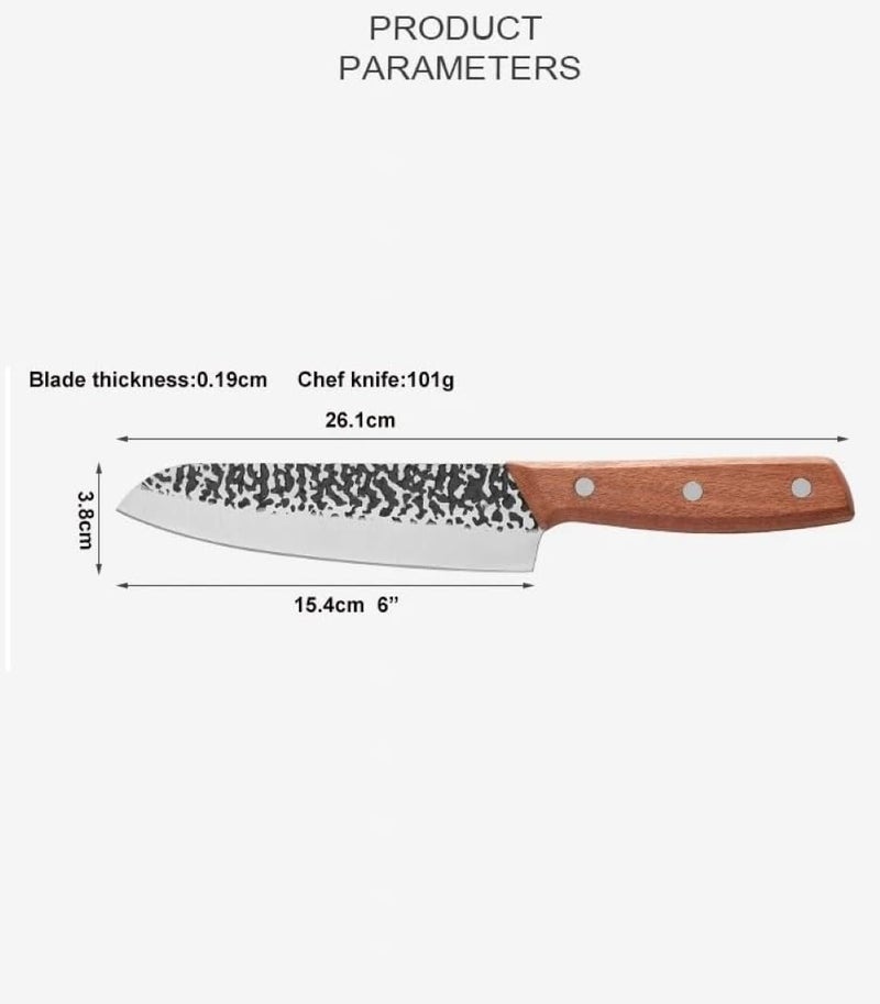 Captoola سكين تقطيع اللحم المصنوعة من الفولاذ المقاوم للصدأ بتصميم مجعد من كابتولا دمشق للأطعمة والفواكه والخضروات وأدوات المطبخ - عبوة من 1 - Image 2