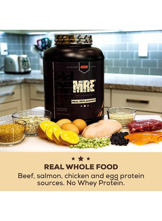 REDCON1 - MRE Protein Powder, Oatmeal Chocolate Chip - Meal Replacement Protein Blend Made with MCT Oil & Whole Foods - Protein with Natural Ingredients to Aid in Muscle Recovery (25 Servings) - Image 1