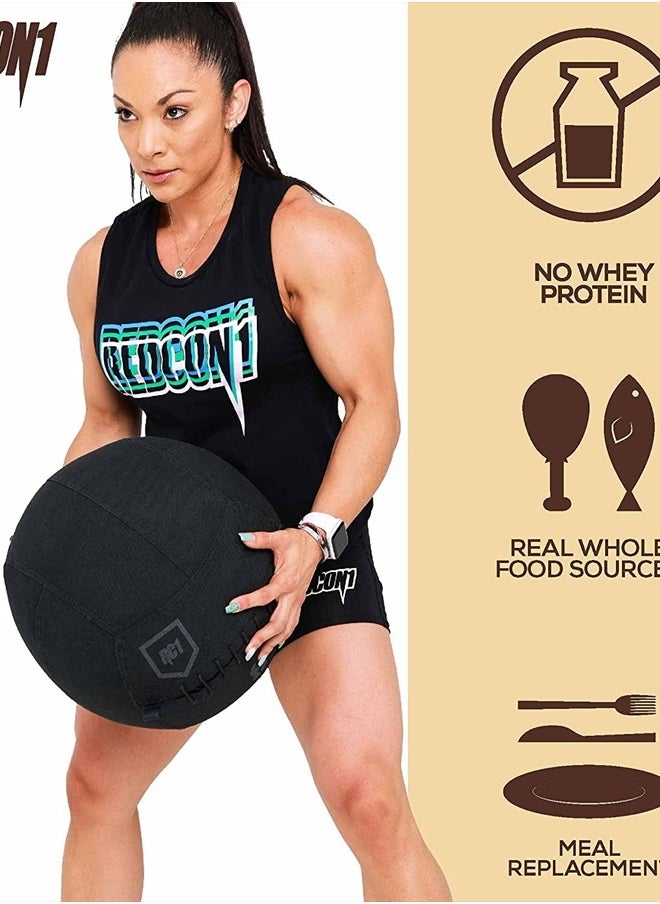 REDCON1 - MRE Protein Powder, Oatmeal Chocolate Chip - Meal Replacement Protein Blend Made with MCT Oil & Whole Foods - Protein with Natural Ingredients to Aid in Muscle Recovery (25 Servings) - Image 1