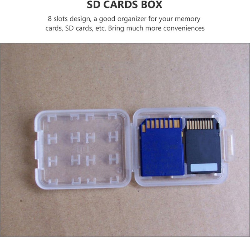 20Pcs Memory Card Case with Slots Transparent Storage Box Holder for Micro and Cards Portable Organizer Protective Container - Image 2