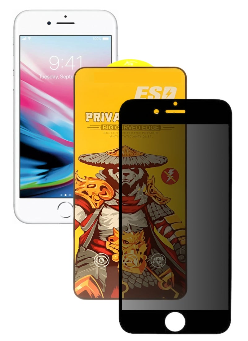 ESD Tempered Dustproof Privacy Glass Screen Protector Compatible For iPhone 8 - Image 1