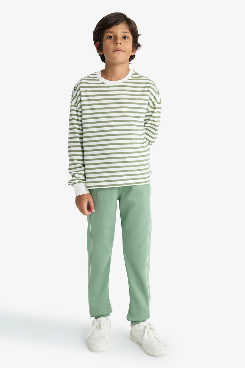 DeFacto Green Boy Boy Printed Elastic Waist Jogger Sweatpants Casual - Image 1