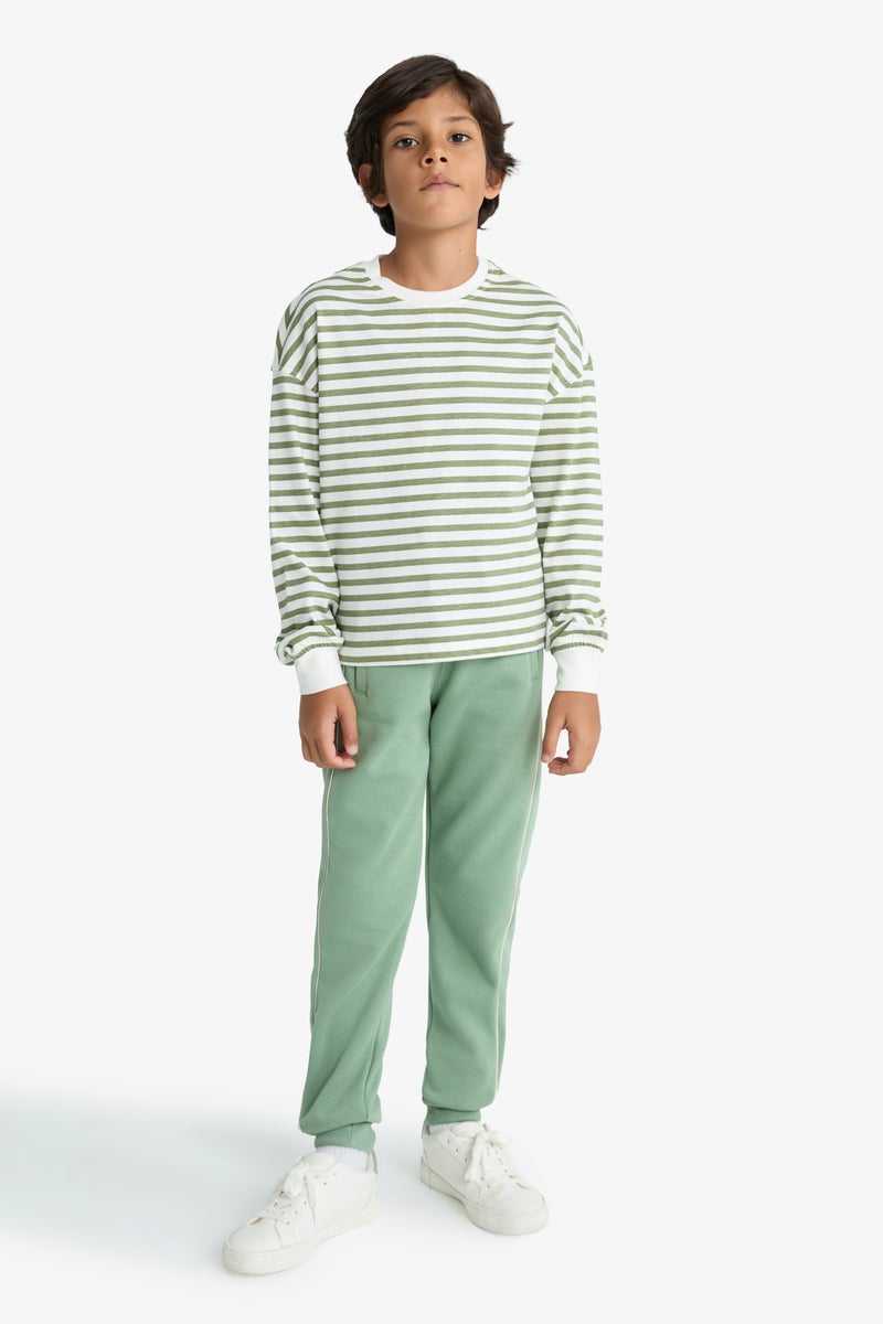 DeFacto Green Boy Boy Printed Elastic Waist Jogger Sweatpants Casual - Image 4