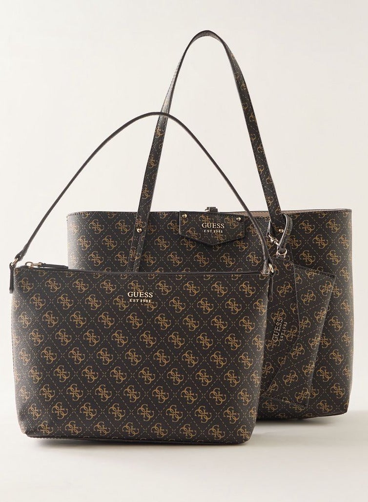 GUESS Guess 3-Piece Monogram Handbag Set For Women  - Image 1