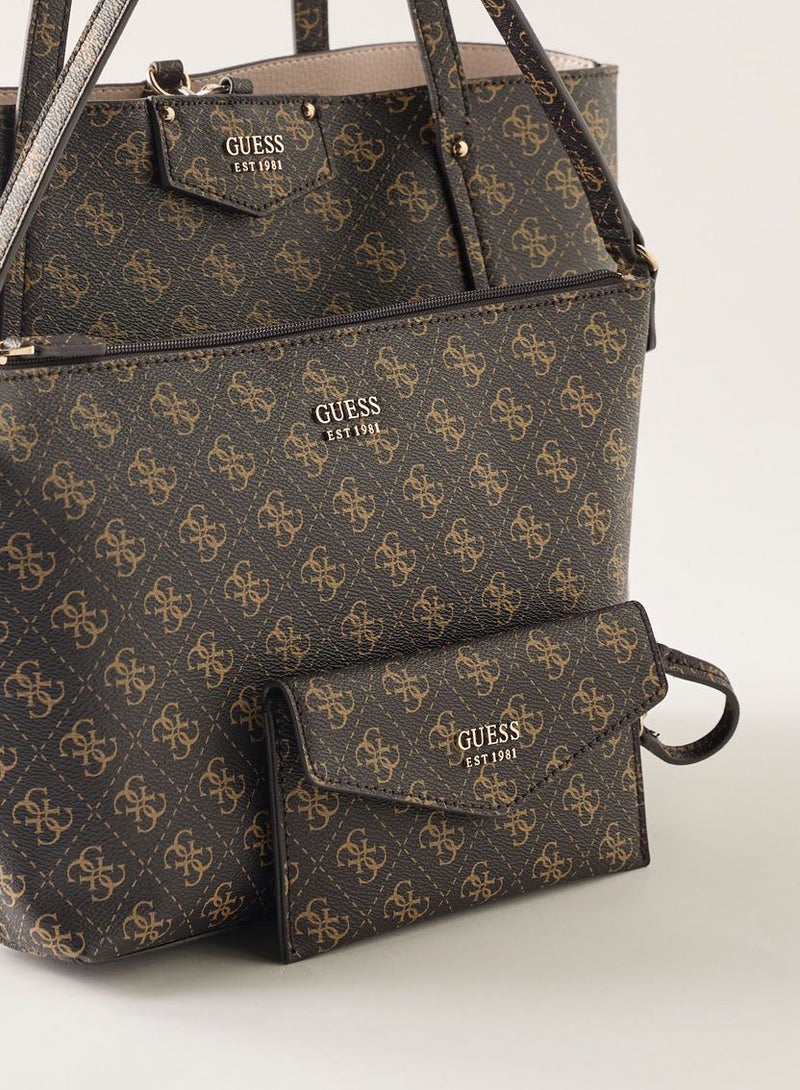GUESS Guess 3-Piece Monogram Handbag Set For Women  - Image 3