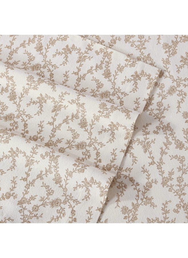 LAURA ASHLEY - Laura Ashley Home - King Sheets, Cotton Flannel Bedding Set, Brushed for Extra Softness & Comfort (Victoria, King) - Image 1