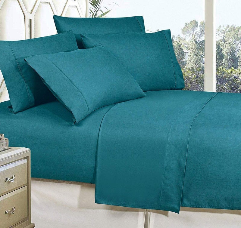 CELINE LINEN Best  Softest  Coziest Bed Sheets Ever! 1800 Premier Hotel Quality Wrinkle-Resistant 3-Piece Sheet Set with Deep Pockets  Twin Turqouise - Image 2