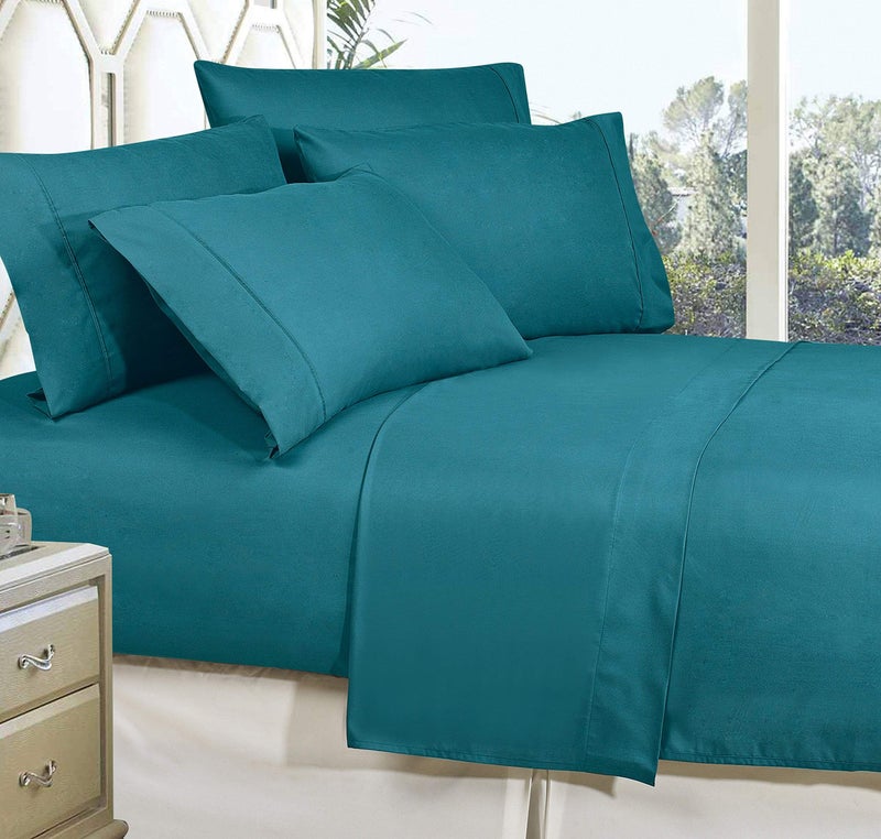 CELINE LINEN Best  Softest  Coziest Bed Sheets Ever! 1800 Premier Hotel Quality Wrinkle-Resistant 3-Piece Sheet Set with Deep Pockets  Twin Turqouise - Image 4