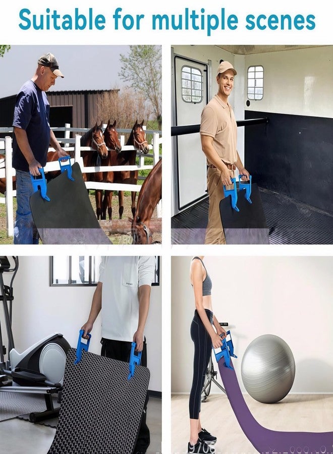 Heavy Duty Mat Mover Tool, Rubber Mat Grippers for Stall, Gym & Trailer Mats, Ergonomic Back-Saver Design, 2-Pack - Image 5