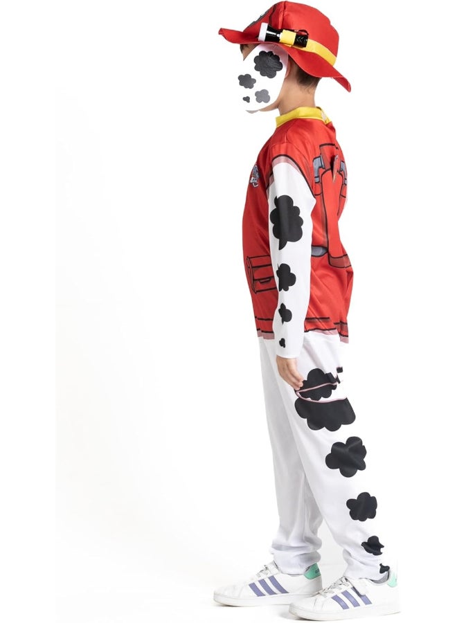 Ciao زي مارشال من باو باترول 5-7 سنوات | زي تنكر شخصية كرتونية للأطفال | بدلة قفزات جرو الإطفاء للأطفال - Image 3