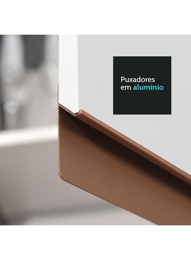 دولاب علوي خشبي ببابين للمطبخ من ماديسا لون أبيض - Image 5