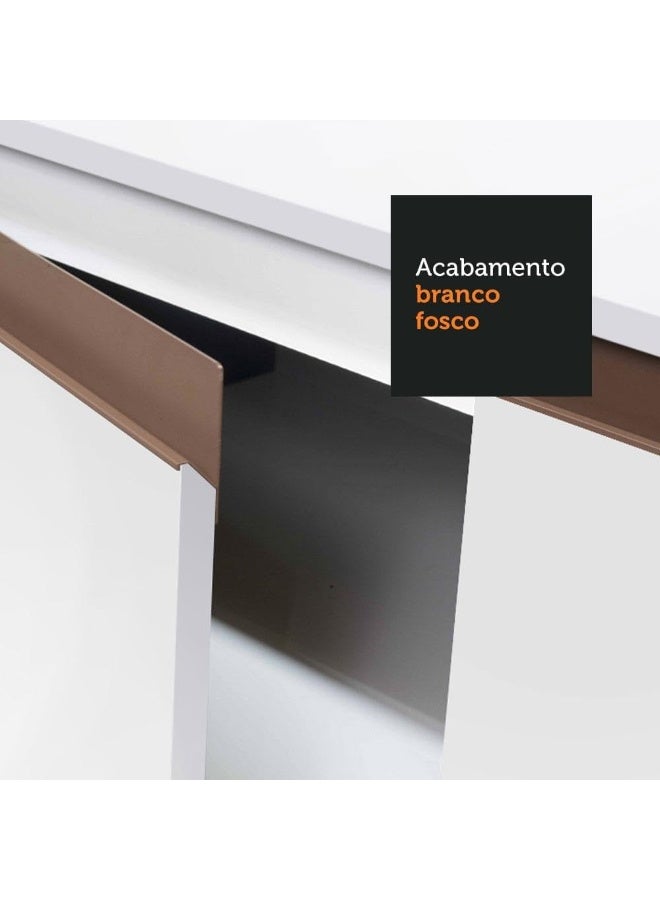 دولاب علوي خشبي ببابين للمطبخ من ماديسا لون أبيض - Image 4