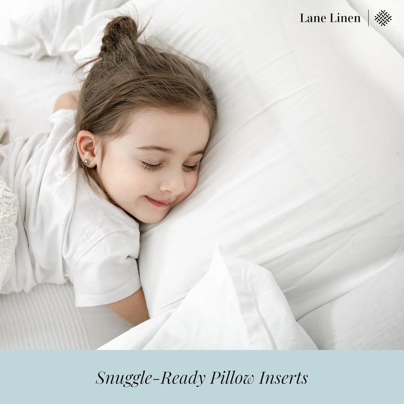 LANE LINEN 12x20 – عبوة من 2 أبيض، للأريكة والسرير، حشوات ناعمة لأغطية وسائد الرمي، مثالية كوسائد رمي للسرير والأ��يكة والإعدادات الخارجية - Image 3