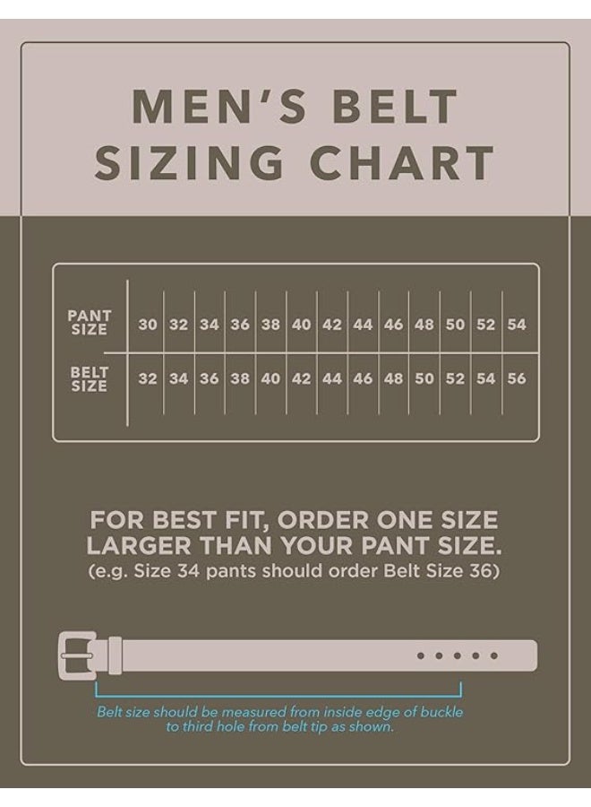 Timberland Men's 35mm Classic Buckle Jean Leather Belts, Black, 46 - Image 1