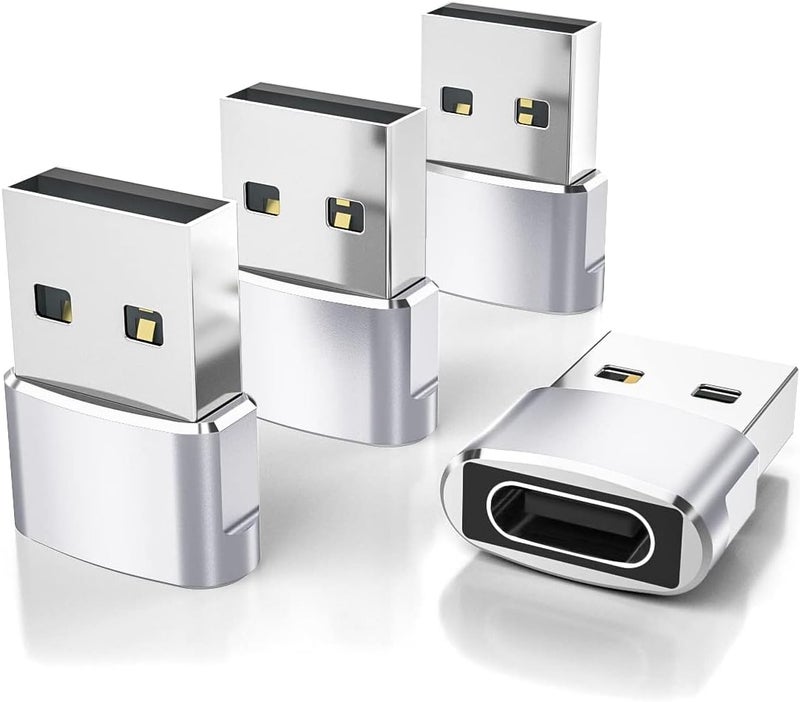 Elebase for Samsung Galaxy Tab S10 Adapter,USB to USB C Adaptor 4Pack,Type C Female to A Male Cable Converter for Tab S9 S8 A9 A8 Lite,S25 S24 S23 S22,Note 20 10 9 8,A55 A54 A35 A34 A23 A25 A15 A14 5G - Image 1