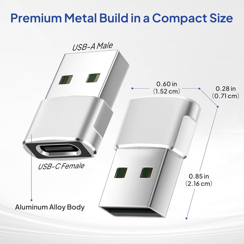 Elebase for Samsung Galaxy Tab S10 Adapter,USB to USB C Adaptor 4Pack,Type C Female to A Male Cable Converter for Tab S9 S8 A9 A8 Lite,S25 S24 S23 S22,Note 20 10 9 8,A55 A54 A35 A34 A23 A25 A15 A14 5G - Image 4