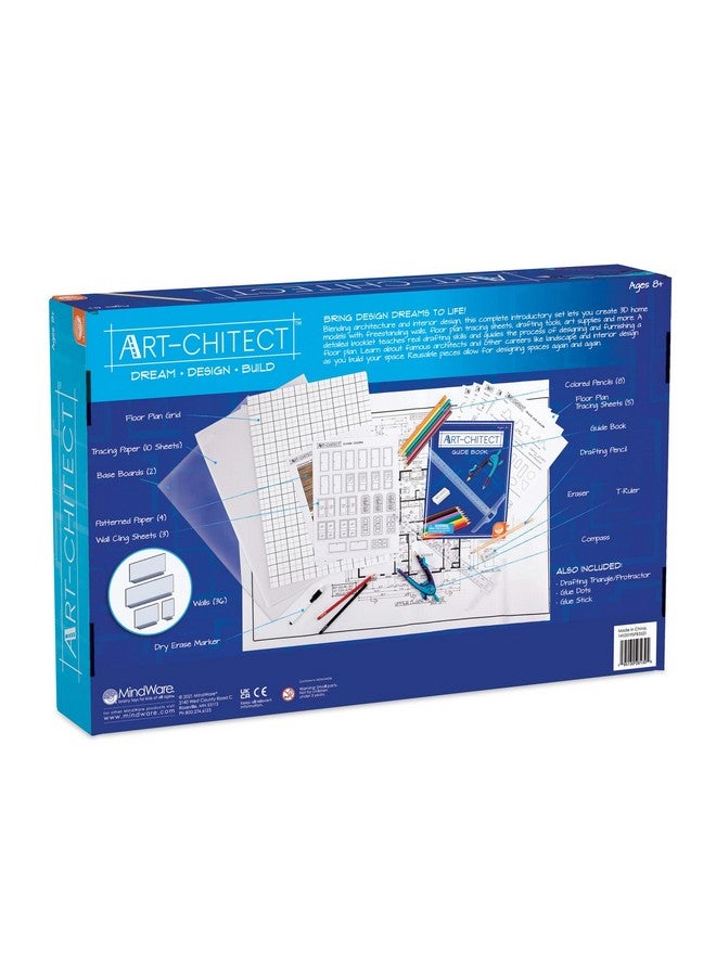 Mindware مجموعة بناء نماذج المنزل من مايندوير للأطفال - مجموعة تصميم معماري ثلاثي الأبعاد للأطفال من عمر 8 سنوات وما فوق - تعلم أساسيات العمارة أثناء تصميمك من البداية إلى النهاية - Image 2