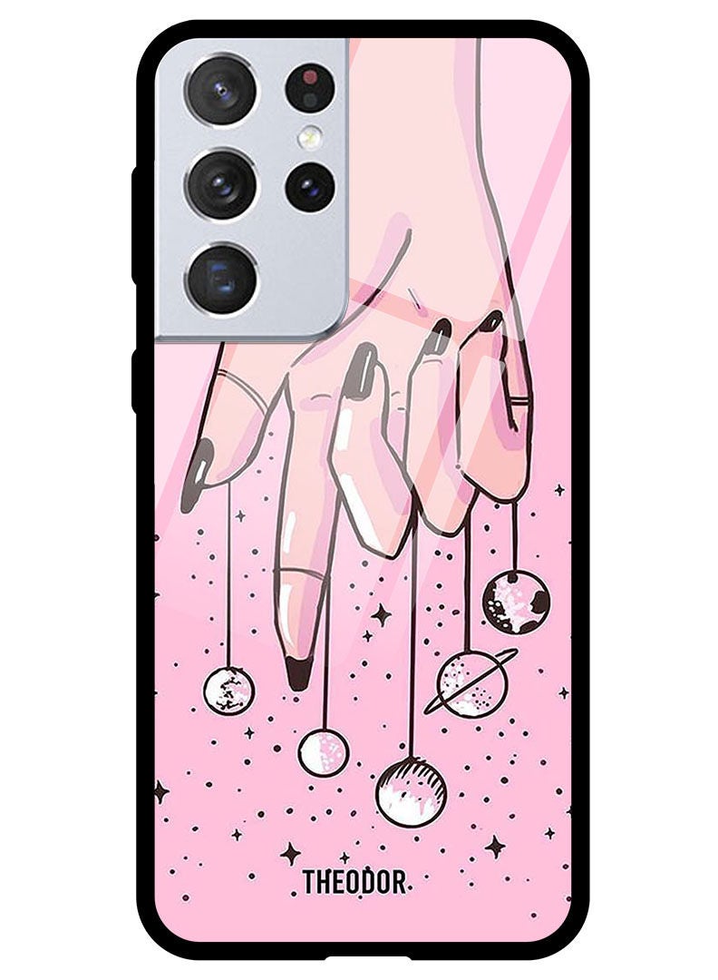 Theodor Protective Tempered Glass Case Cover Samsung Galaxy S21 ULTRA Planets Imagination - Image 1