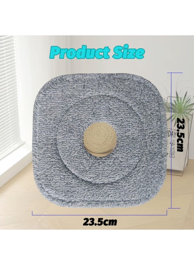 6 حزمة استبدال رأس مسح الميكروفايبر ، متوافق مع True & Tidy SPIN-800 TrueClean Mop M16 Spin Mop ، وسائد مسح الميكروفايبر المربعة مناسبة لمعظم مسح M16 مربع - Image 5