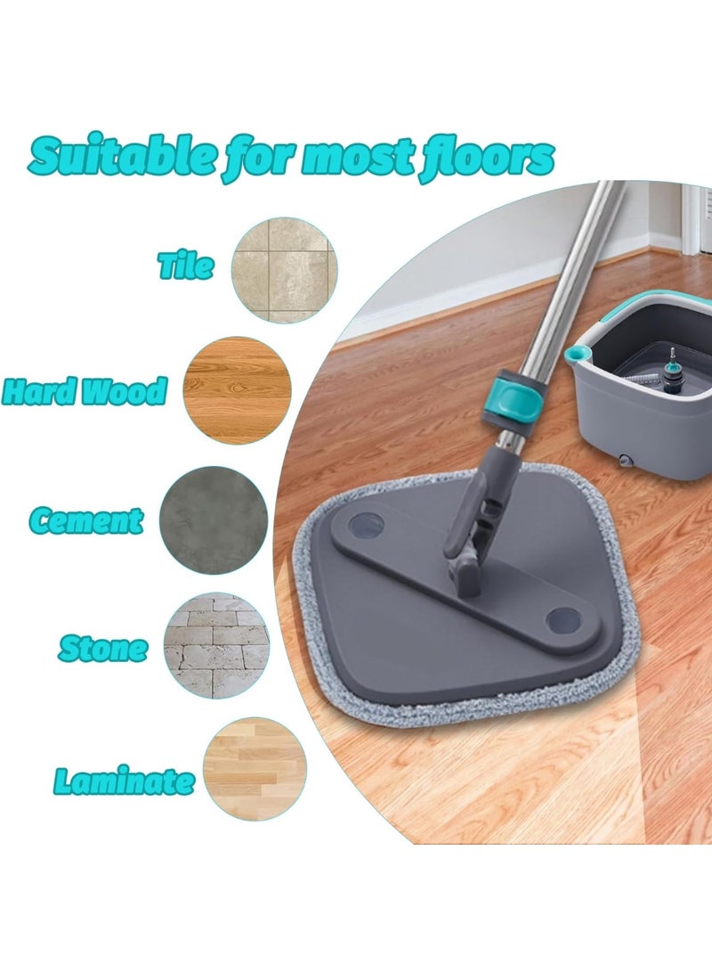 6 حزمة استبدال رأس مسح الميكروفايبر ، متوافق مع True & Tidy SPIN-800 TrueClean Mop M16 Spin Mop ، وسائد مسح الميكروفايبر المربعة مناسبة لمعظم مسح M16 مربع - Image 4