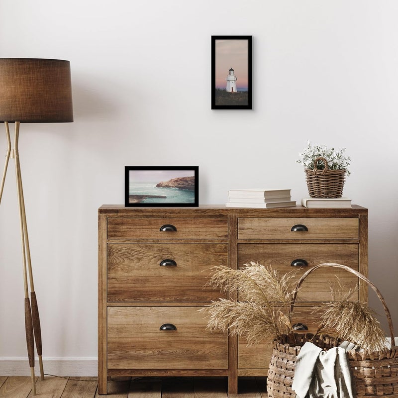 Americanflat 5x10 Picture Frame with Shatter-Resistant Glass - Signature Collection - Gallery-Style Frames Made of Engineered Wood - Photo Frame for Tabletop and Wall Display - Black - Image 4