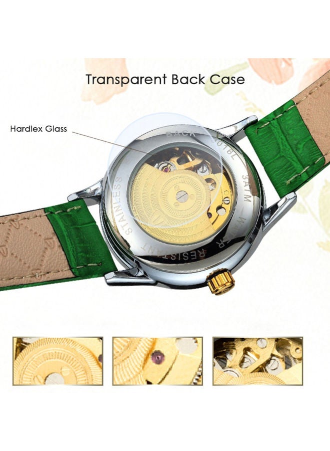 نيبمينينت Girls' Leather Analog Watch T835B GR - Image 4
