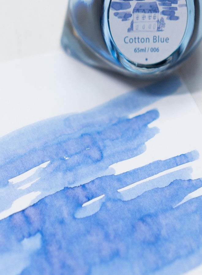 Colorverse Project Series Cotton Blue Fountain Pen Ink, 65ml Classic Bottle, Dye Based, Nontoxic, Suitable for All Fountain Pen for Everyday Writing in Office, Classrooms (NO.97) - Image 4
