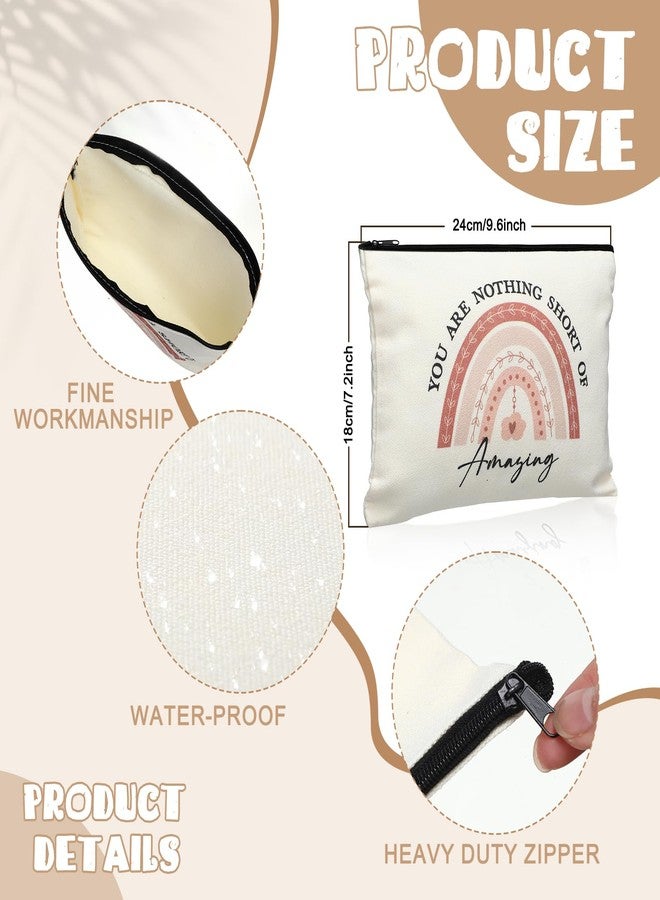 كوم مجموعة حقائب مكياج عيد الميلاد من كوم، 12 قطعة، هدايا للنساء، حقائب مكياج قماشية ملهمة لعيد الميلاد للفتيات، حقائب مكياج، هدايا تقدير للممرضات والمعلمات والمتطوعين والأصدقاء وزملاء العمل (رقيقة، وردية) - Image 2