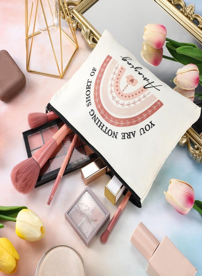 كوم مجموعة حقائب مكياج عيد الميلاد من كوم، 12 قطعة، هدايا للنساء، حقائب مكياج قماشية ملهمة لعيد الميلاد للفتيات، حقائب مكياج، هدايا تقدير للممرضات والمعلمات والمتطوعين والأصدقاء وزملاء العمل (رقيقة، وردية) - Image 4