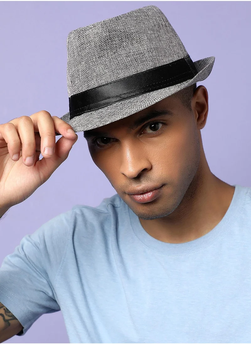 صوص هاوت Black Textured Fedora Hat