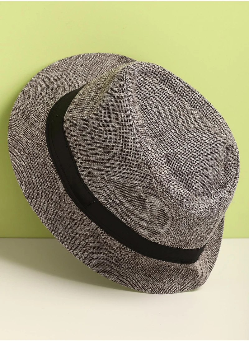 صوص هاوت Black Textured Fedora Hat